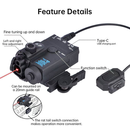 Professional Tactical Laser Sight & IR Light Kit - MINI-A2 PEQ15 for 20MM Picatinny Rail
