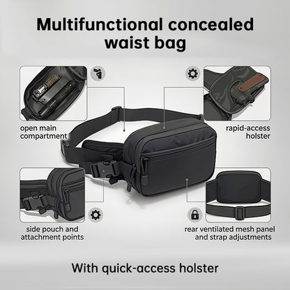 Tactical Gun Holster Waist Pack | EDC Concealed Pistol Belt Pouch