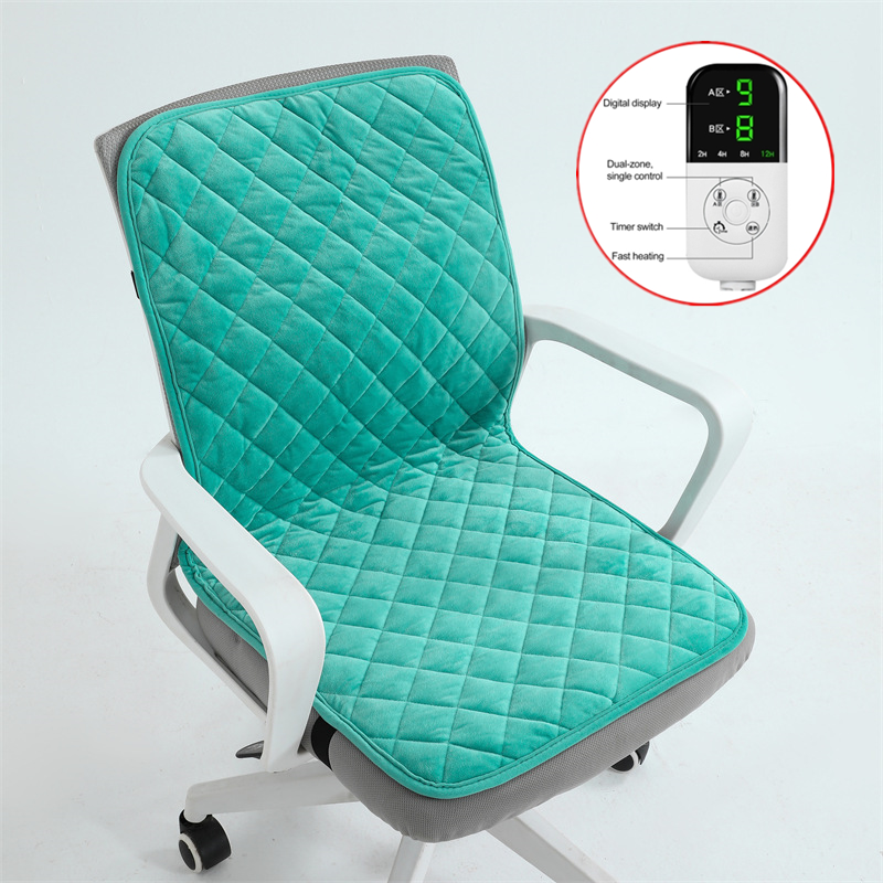 Smart Heated Office Chair Cushion | Electric Mat with Timer & Integrated Backrest (220V)