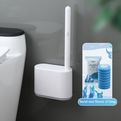 Wall-Mounted Disposable Toilet Brush Set – Hygienic Deep Cleaning Wand with Replaceable Scrub Pads