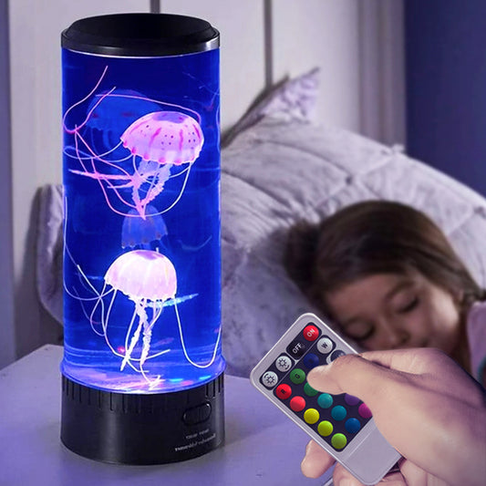 Magical LED Jellyfish Aquarium Lamp – Color Changing Sensory Mood Light for Home & Office Decor