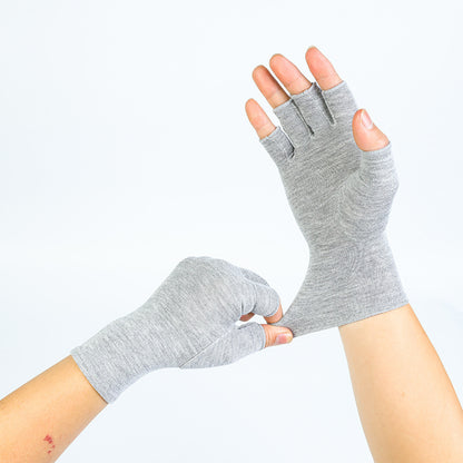 Bamboo Charcoal Fiber Compression Gloves - Joint Support & Pain Relief Half Finger Gloves