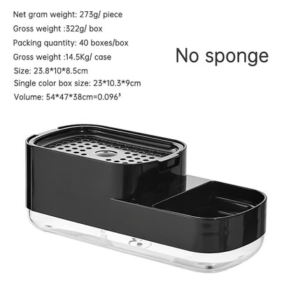 2-in-1 Kitchen Soap Dispenser and Sponge Holder Caddy