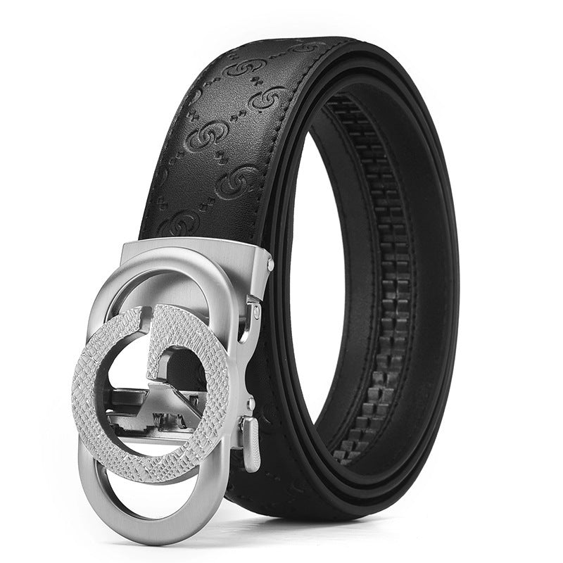 Men's Genuine Leather Automatic Buckle Belt | Versatile Business & Casual Fashion