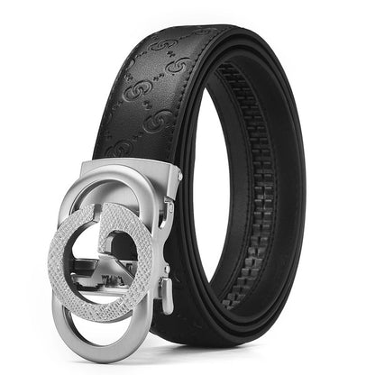 Men's Genuine Leather Automatic Buckle Belt | Versatile Business & Casual Fashion