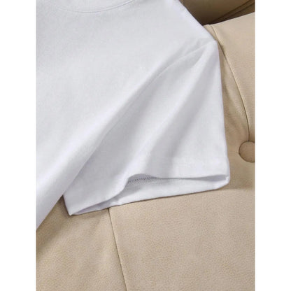 Women's Casual Seven Star Ladybug Graphic Tee - White T-Shirt
