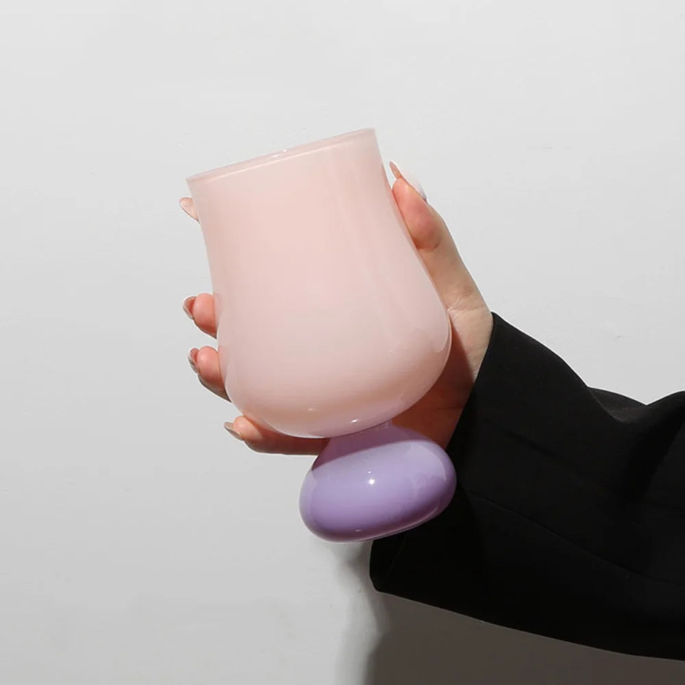 Aesthetic Medieval Style Pastel Tulip Glass | Large Capacity Multi-Use Cocktail & Dessert Cup