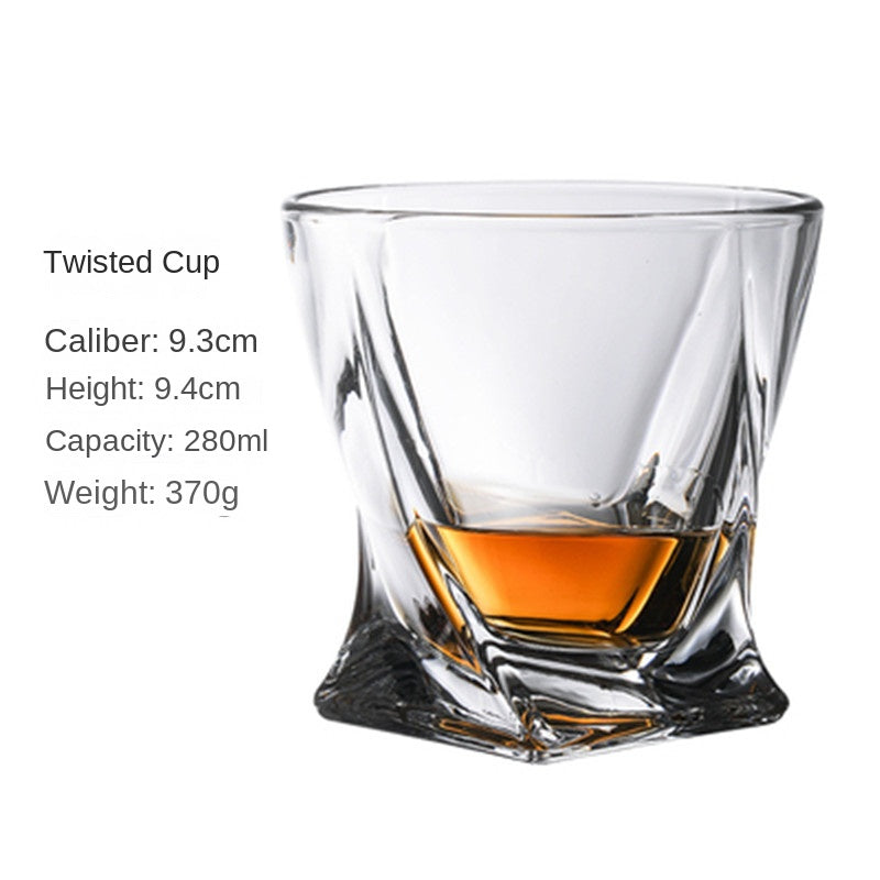Personalized Twisted Whiskey Glass - Custom Groomsmen & Wedding Gift