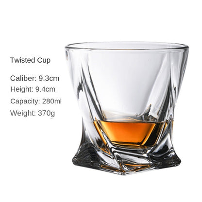 Personalized Twisted Whiskey Glass - Custom Groomsmen & Wedding Gift