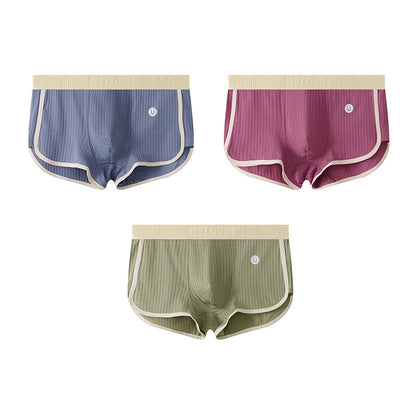 Women's Ribbed Cotton Mid-Waist Safety Shorts / Boxer Underwear