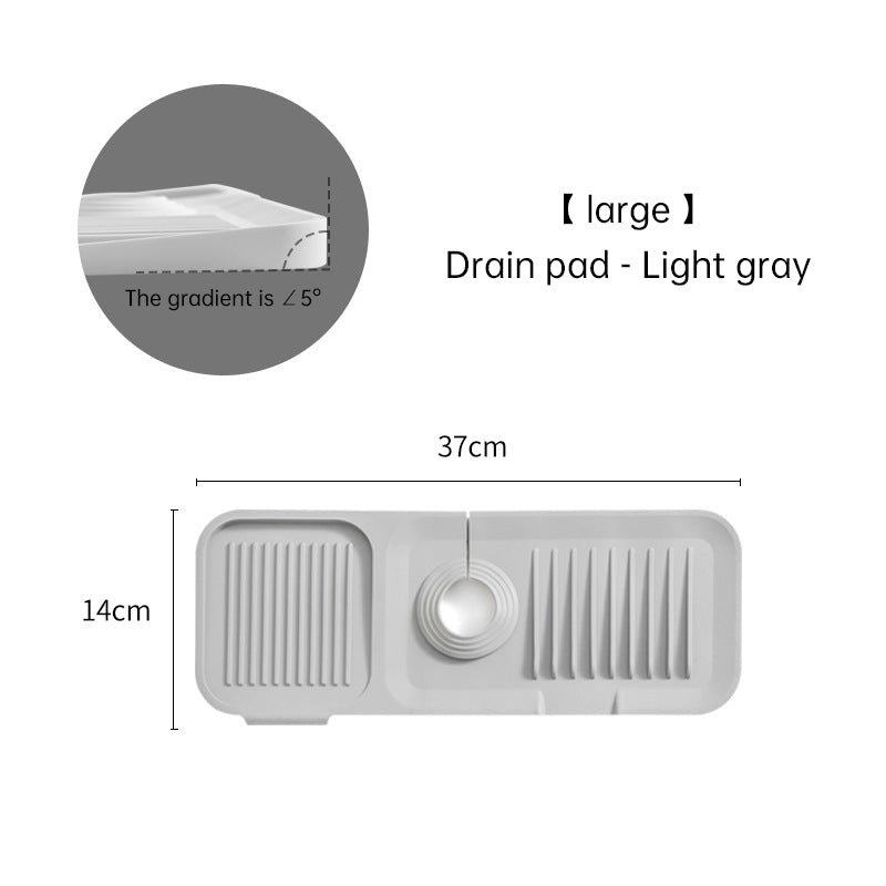 Silicone Faucet Drain Pad - Anti-Splash Kitchen Countertop Sink Mat