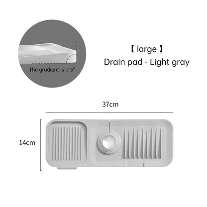 Silicone Faucet Drain Pad - Anti-Splash Kitchen Countertop Sink Mat