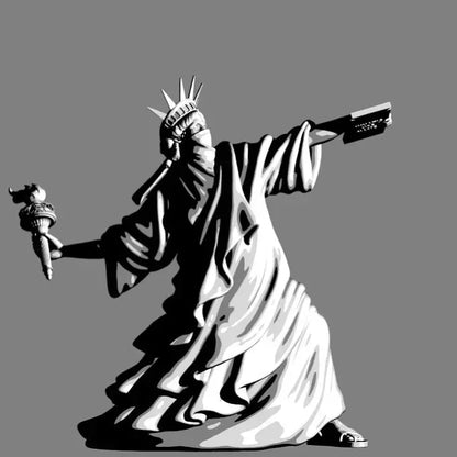 Liberty Thrower Statue – Modern Abstract Street Art Sculpture for Home Decor