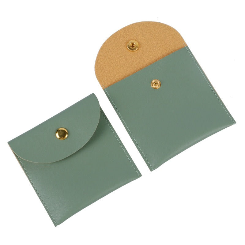 Colorful Faux Leather Jewelry Pouch / Travel Storage Bag with Buckle Closure