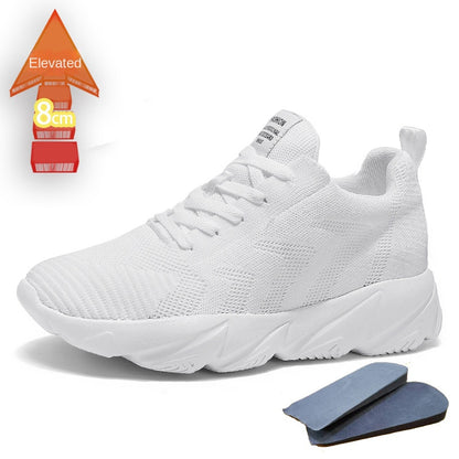 Men's 8CM Height-Enhancing Mesh Running/Sports Shoes