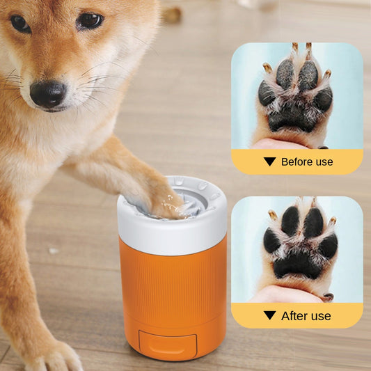 Title: Portable Dog Paw Cleaner Cup | Gentle Silicone Paw Washing Tool for Muddy Paws (Towel Feature)