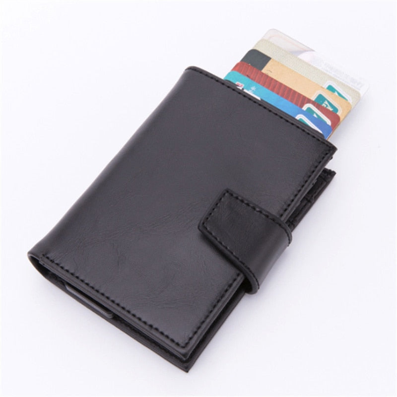 Bisi Goro Minimalist RFID Blocking Wallet & Aluminum Card Holder for Men and Women