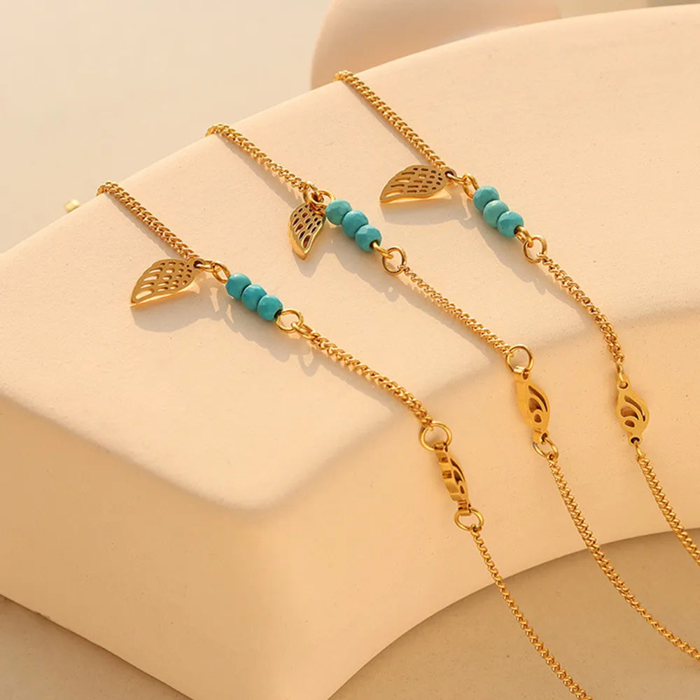 Elegant Titanium Steel Wing Shape Charm Anklet Bracelet