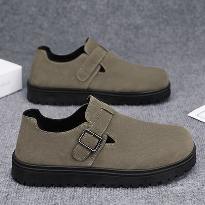 Men's Thick Soled Height Increasing Board/Casual Shoes (Buckle Accent)