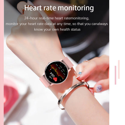 LIGE Unisex Smart Watch with Blood Pressure & Heart Rate Monitor - Pink Fitness Tracker
