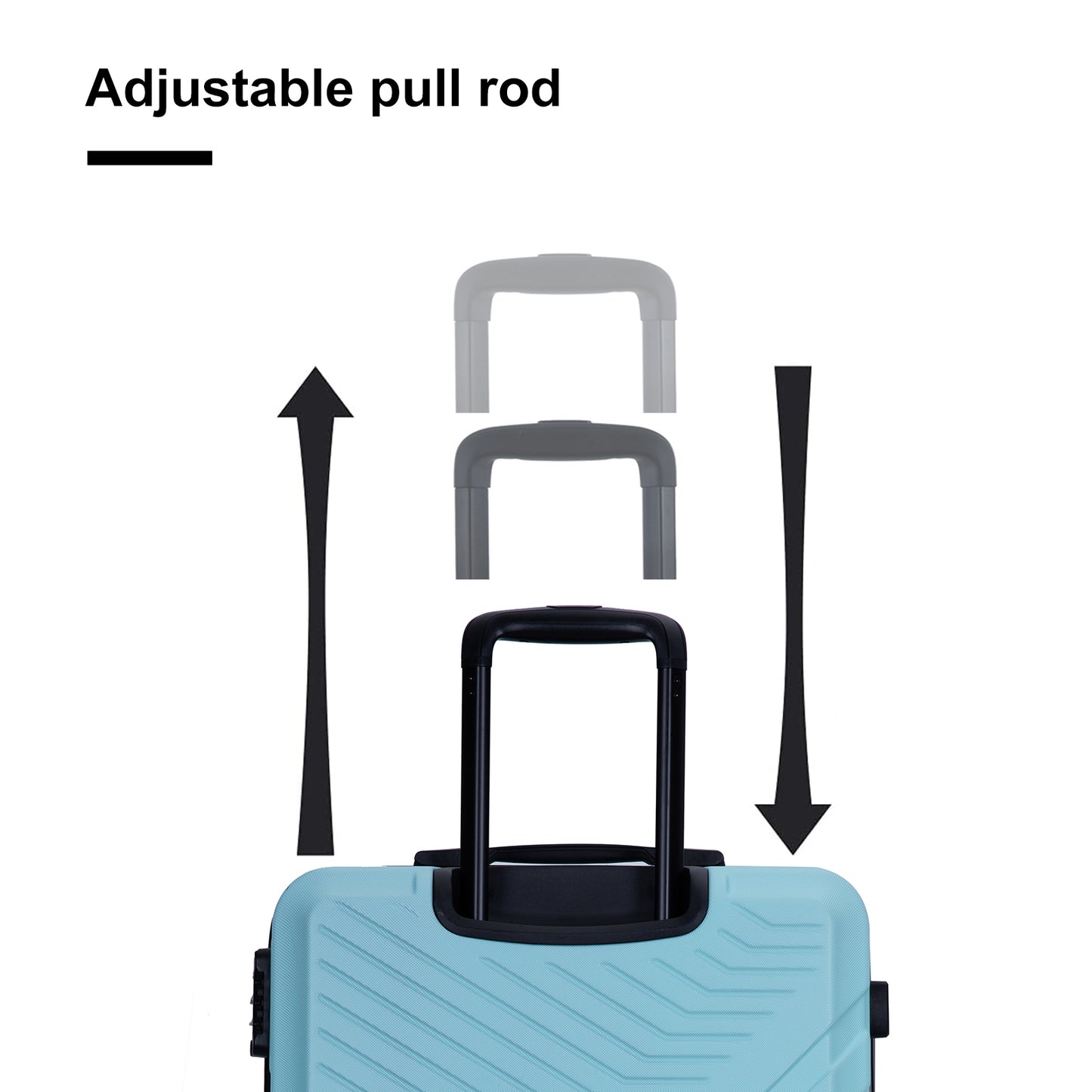 3-Piece Lightweight ABS Luggage Set with Spinner Wheels and TSA Lock - Green