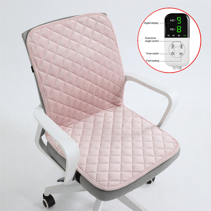Smart Heated Office Chair Cushion | Electric Mat with Timer & Integrated Backrest (220V)