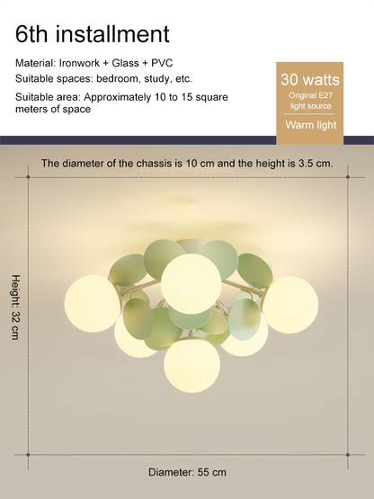 Modern Magic Bean Bubble Ceiling Light - Creative Nordic Chandelier for Living Room & Bedroom Decor