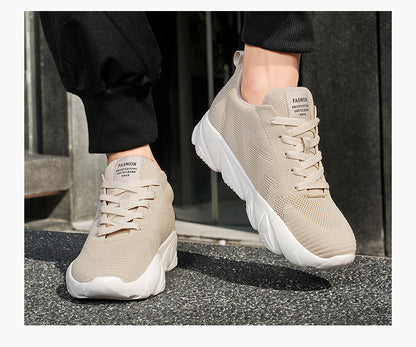 Men's 8CM Height-Enhancing Mesh Running/Sports Shoes