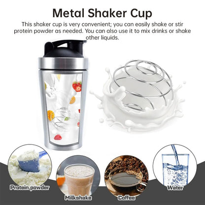 Insulated Metal Shaker Cup for Protein Shakes | BPA-Free Durable Sports Bottle