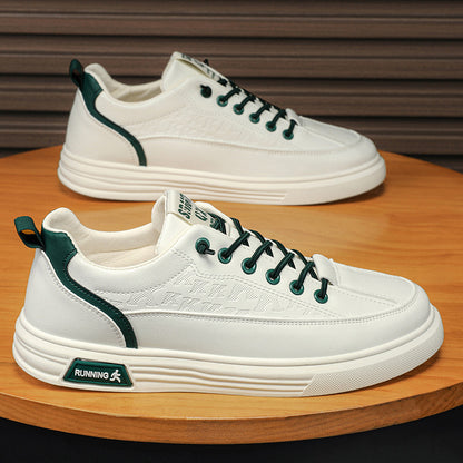 Men's Summer Casual Board Shoes - Anti-Slip Waterproof White Sports Sneakers