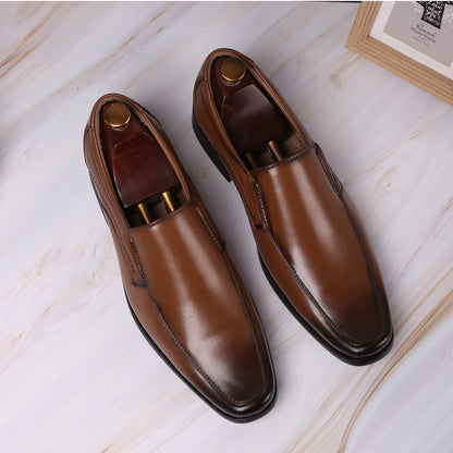 Premium Color Polishing Slip-On Leather Shoes for Men