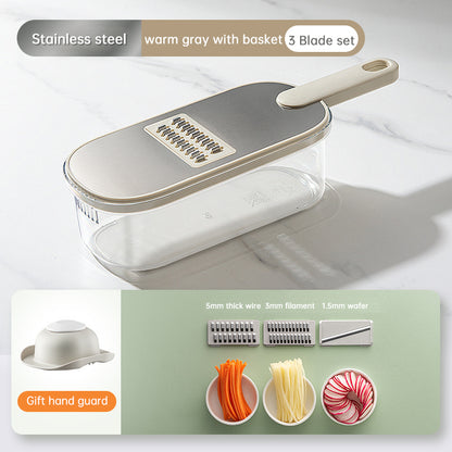 Multifunctional Vegetable Cutter with Drain Basket