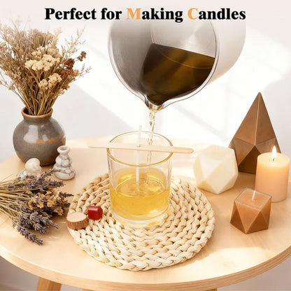 A47U 800ml Electric Wax Melter Kettle | Candle Making Pouring Pot with Thermometer