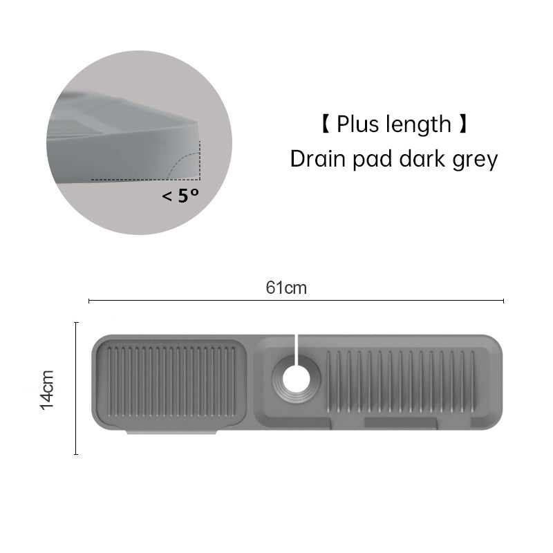 Silicone Faucet Drain Pad - Anti-Splash Kitchen Countertop Sink Mat