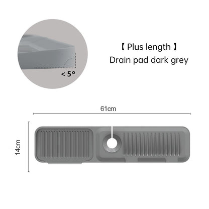 Silicone Faucet Drain Pad - Anti-Splash Kitchen Countertop Sink Mat