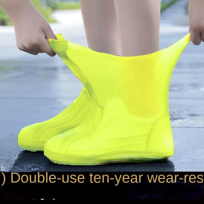 Reusable Anti-Slip Waterproof Silicone Rubber Rain Shoe Covers (Outdoor)