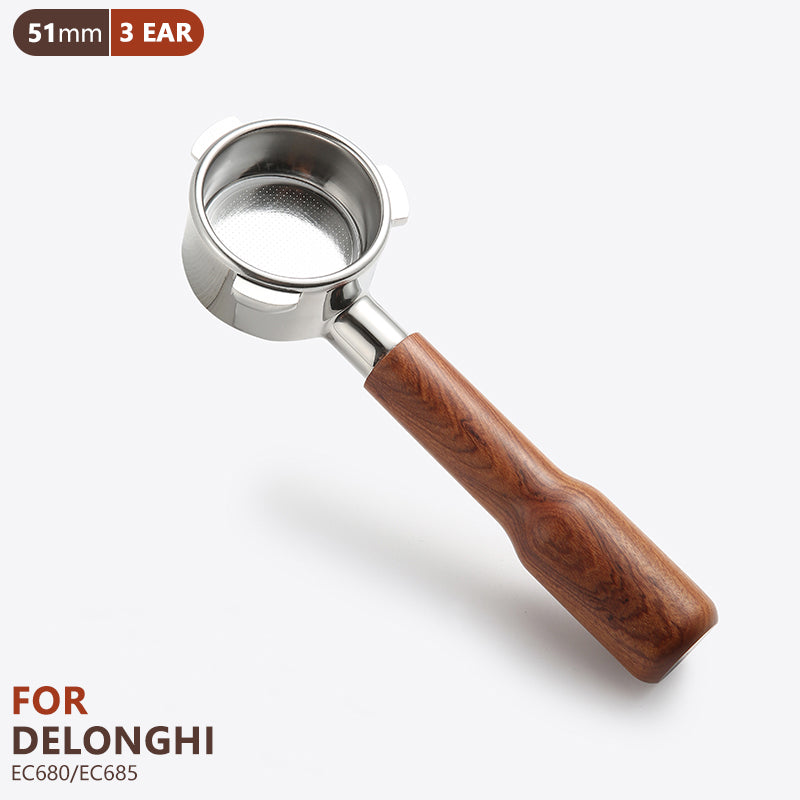 58mm Bottomless Portafilter with Wooden Handle for La Marzocco
