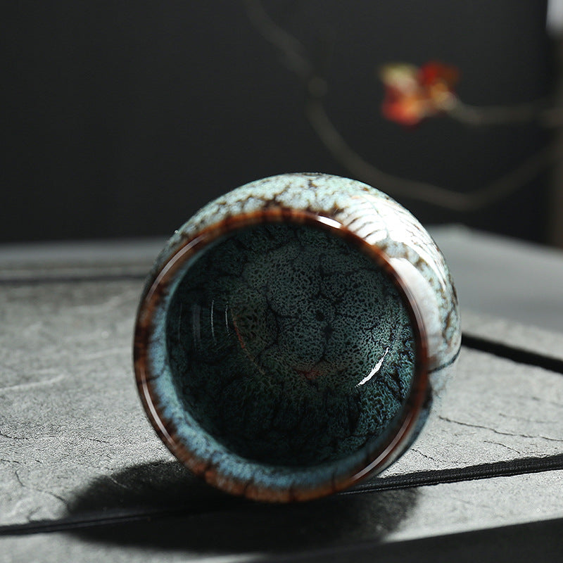 Single Personal Tea Cup/Bowl with Colorful Glaze for Home Use