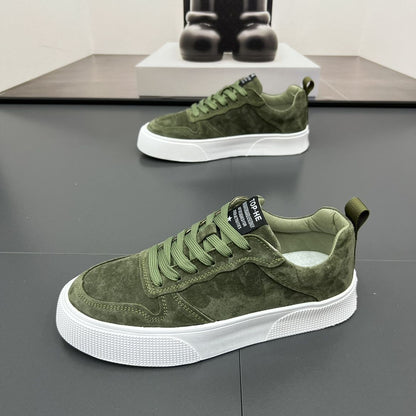 Men's Suede Casual Board Shoes - Comfortable Soft Sole Lightweight Sneakers