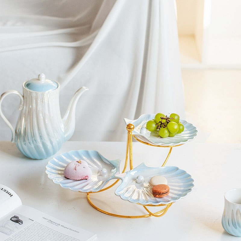 Luxury Pearl Shell Dessert Table Display Rack