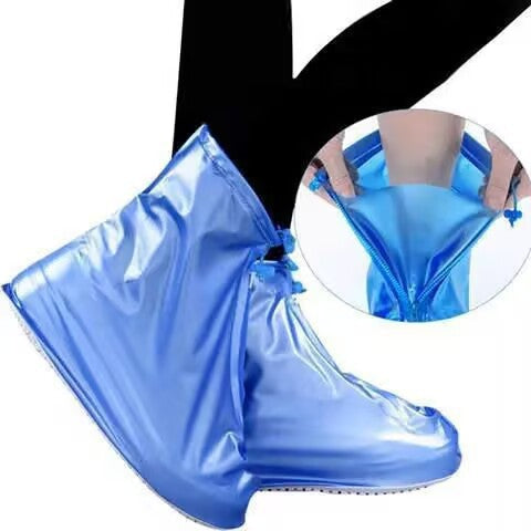 Waterproof Shoe Covers with Zipper | Thickened PVC Rain Boot Covers