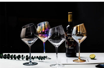 Creative Bevel Champagne/Wine Glass Cups with Iridescent Color-Changing Finish