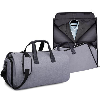 Convertible Travel Garment Duffel Bag - Large Capacity Suit Storage Tote with Shoe Compartment