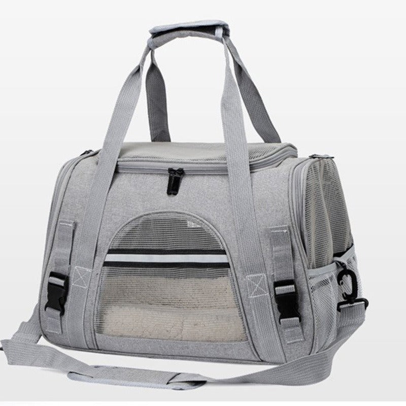 Premium Expandable Pet Carrier - Lightweight Mesh Travel Bag for Cats, Puppies & Small Pets