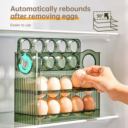 Large-Capacity Fridge Egg Holder - Multi-Layer Portable Egg Storage Tray