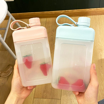 Creative Flat Square Portable Pocket Water Bottle for Outdoor Travel