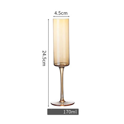 European Luxury Smoke Gray Crystal Wine Glasses - Premium Champagne & Cocktail Goblets