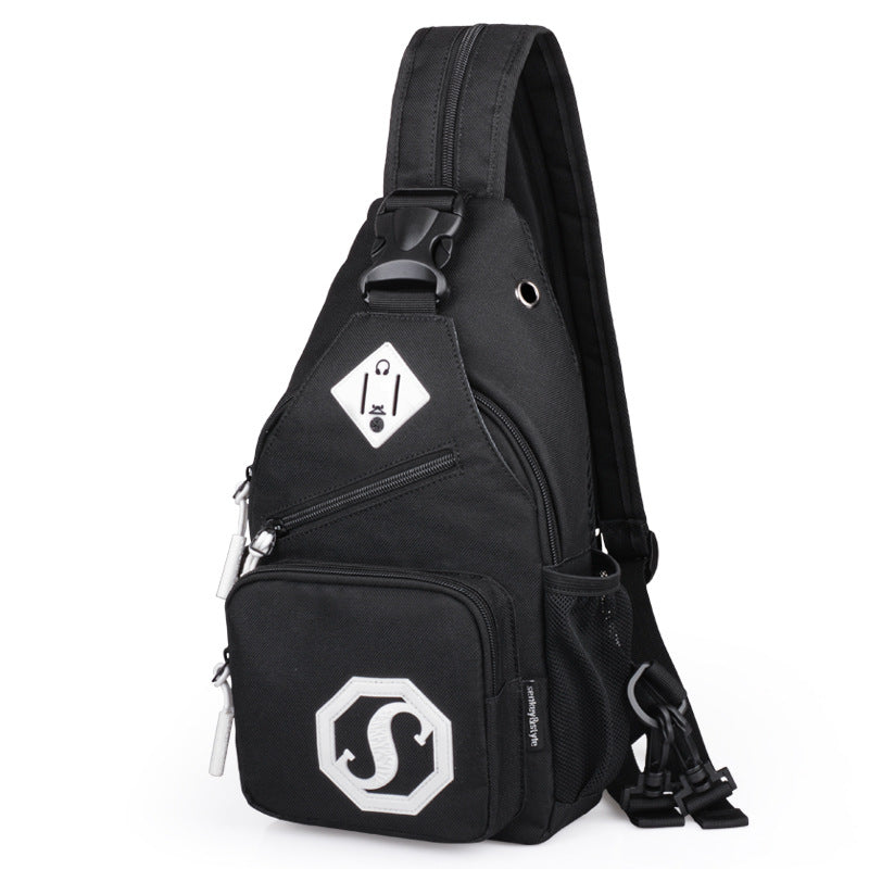 Fashion Trend Dual-Purpose Crossbody Sling Bag for Girls - USB Charging & Oxford Cloth