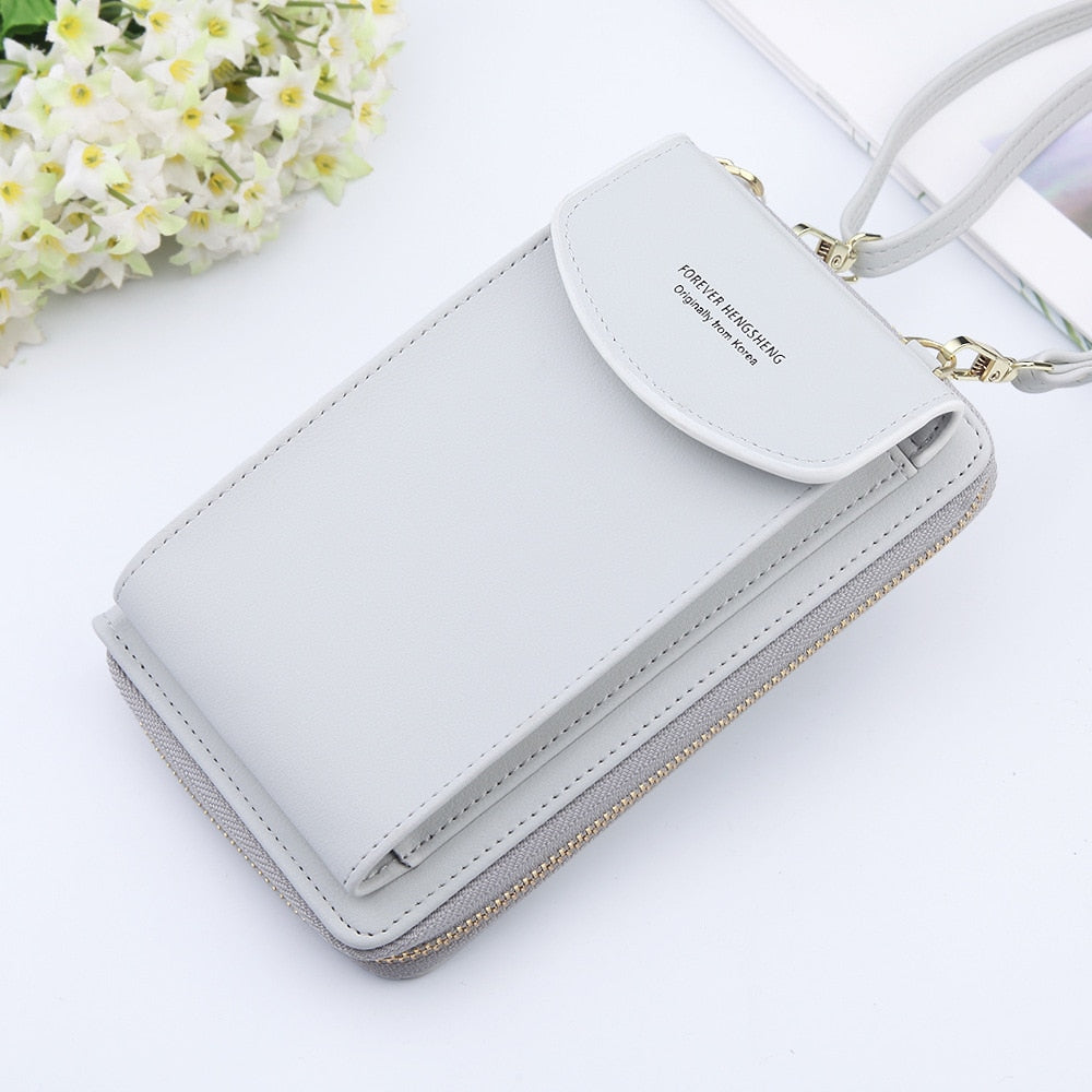 New Women's Long Wallet Crossbody Shoulder Bag - Clutch Purse with Phone Pocket & Card Holder