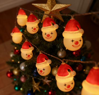 Cute Joker Snowman Christmas Lights - LED Fairy String Lights